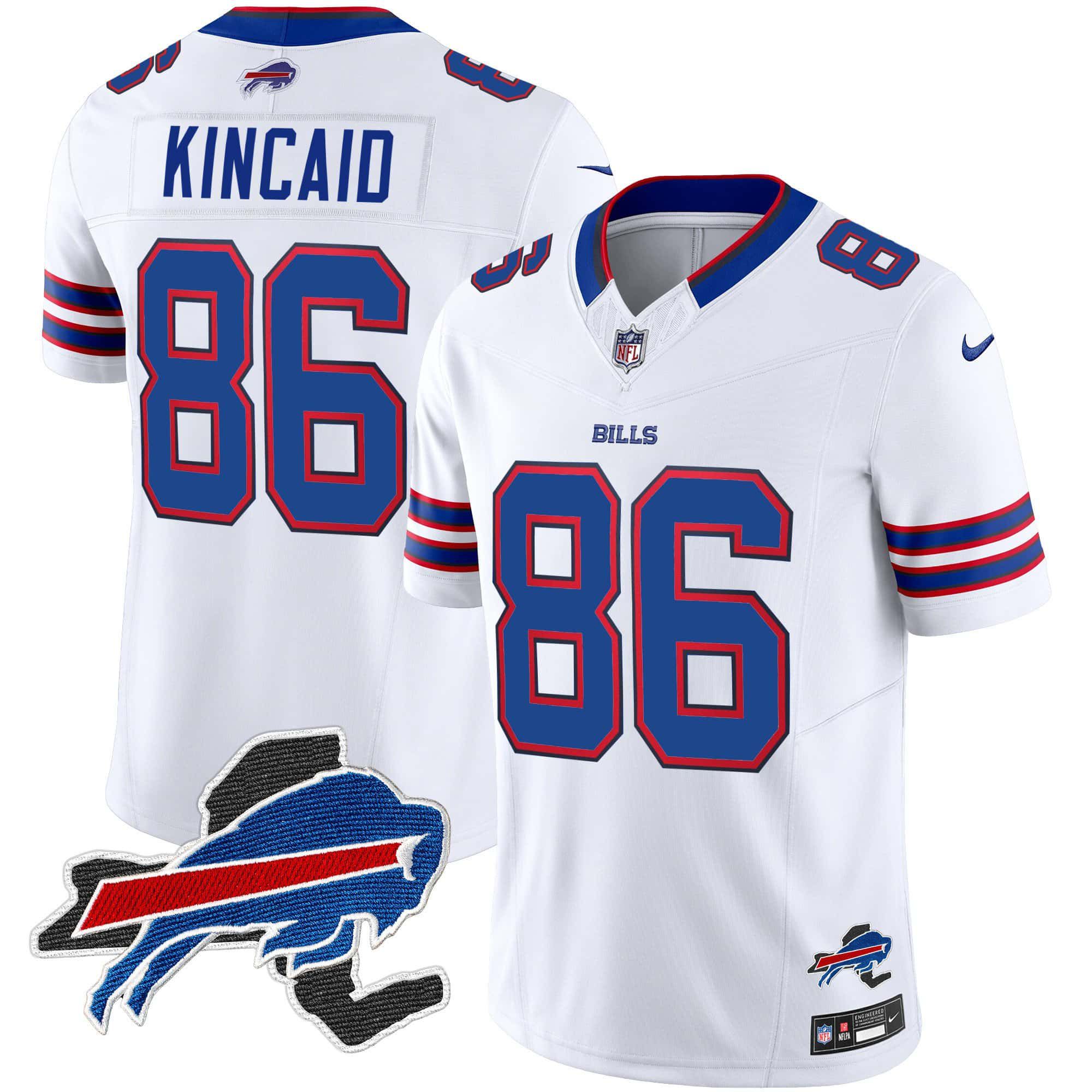 Men Buffalo Bills #86 Kincaid White 2024 Nike Patch Vapor Limited NFL Jersey->indianapolis colts->NFL Jersey